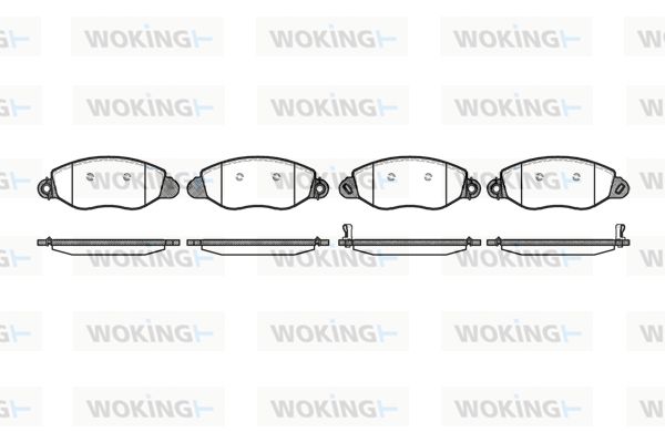 Комплект гальмівних накладок, дискове гальмо, Woking P672312