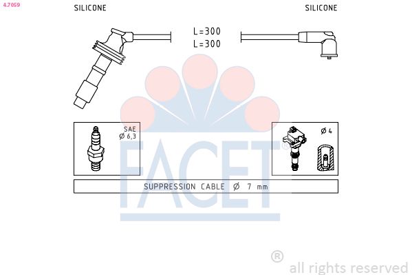 FACET Bougiekabelset 4.7059