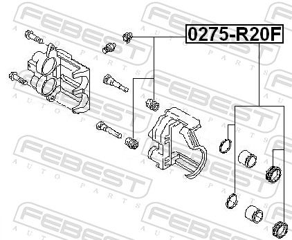 FEBEST 0275-R20F Repair Kit, brake caliper