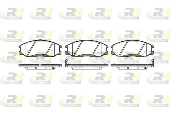 Комплект гальмівних накладок, дискове гальмо, Roadhouse 2771.22