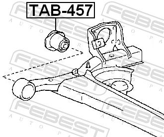 FEBEST TAB-457 Bushing, axle beam