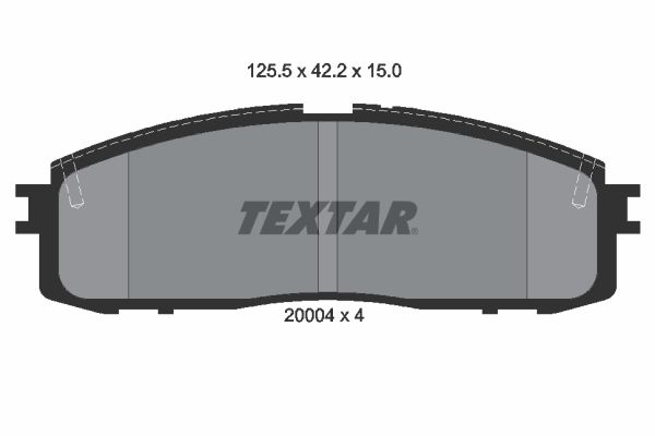 TEXTAR fékbetétkészlet, tárcsafék 2000401