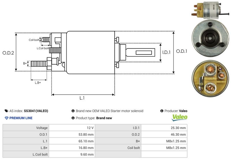 AS-PL SS3041(VALEO) Solenoid Switch, starter