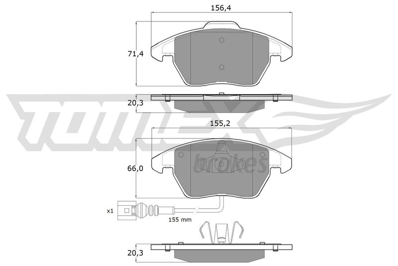 TOMEX Brakes fékbetétkészlet, tárcsafék TX 13-11