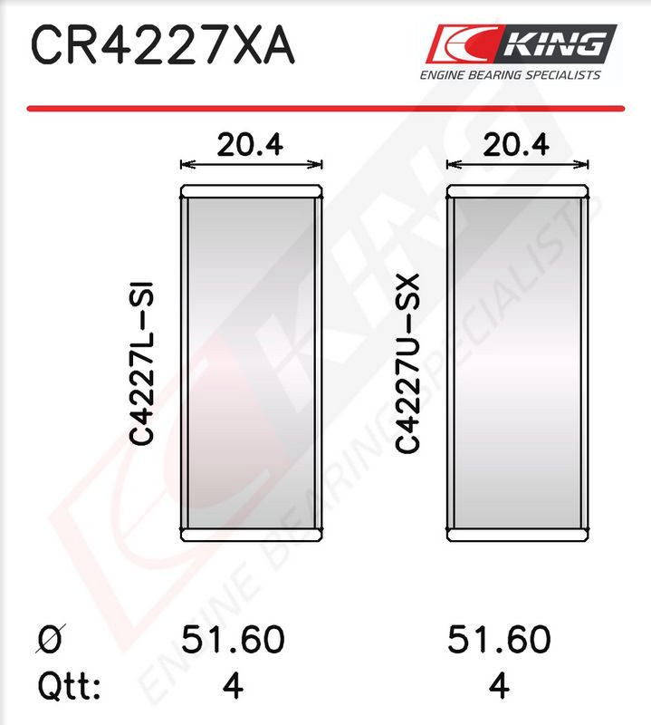 Cuzinet bielă KING CR4227XA0.25