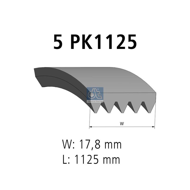 DT Spare Parts hosszbordás szíj 6.31014