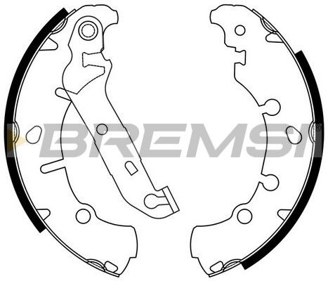 Комплект гальмівних колодок, Bremsi GF0243