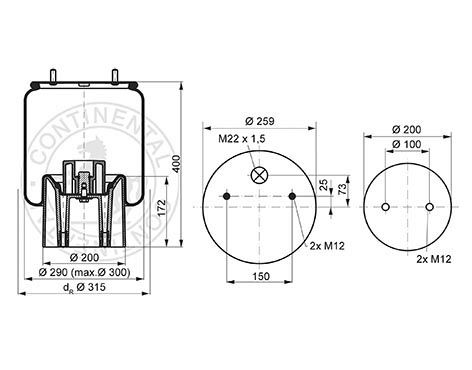 Mech, pneumatické odpružení 04.010.6100.620