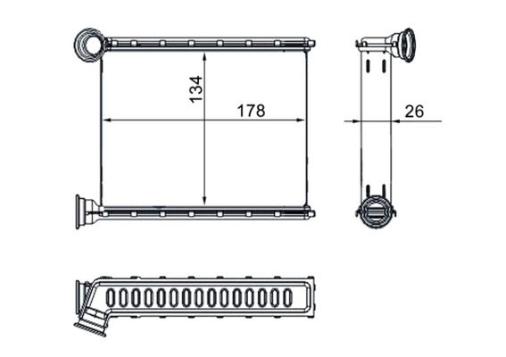 MAHLE Hőcserélő, belső tér fűtés AH 272 000S