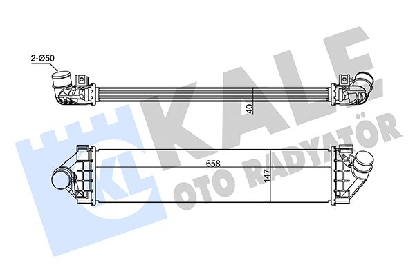 KALE FORD інтеркулер C-Max,Focus II,Kuga II 1.8/2.0TDCi 04-