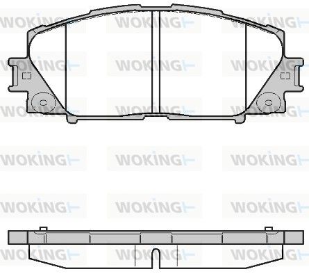 Комплект гальмівних накладок, дискове гальмо, Woking P13243.10