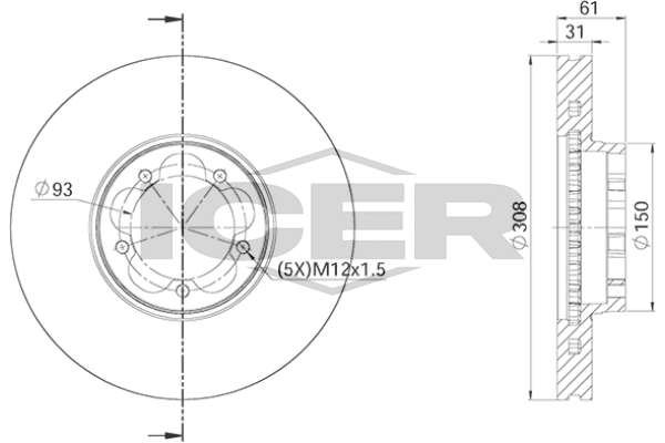 спирачен диск ICER
