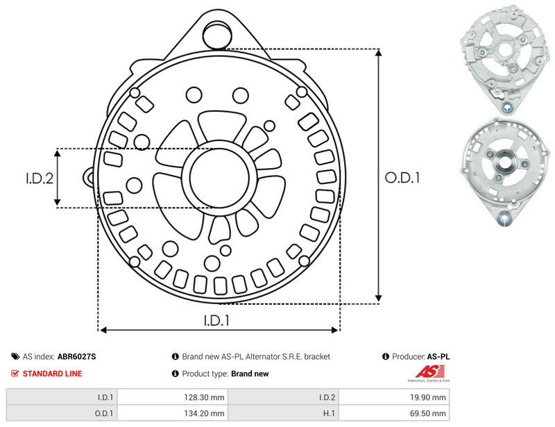 AS-PL ABR6027S Protective Cap, alternator