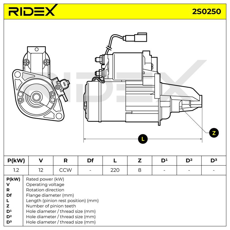 стартер RIDEX