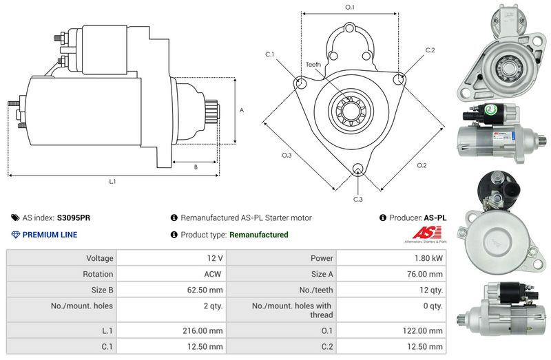 AS-PL S3095PR Starter