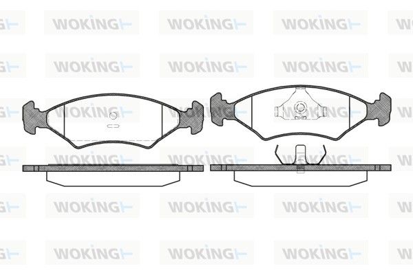 Комплект гальмівних накладок, дискове гальмо, Woking P0193.20