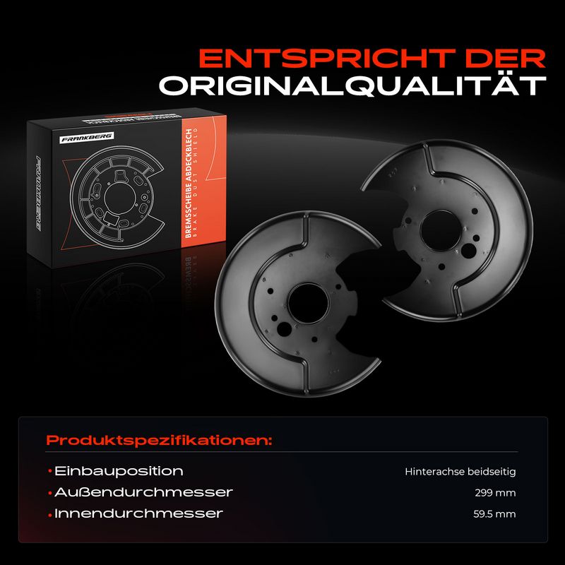 Frankberg 5481FB0032584 Splash Guard, brake disc