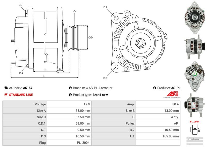 Generaator, AS-PL A5157