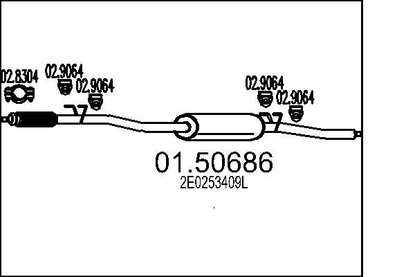 Проміжний глушник, Mts 01.50686