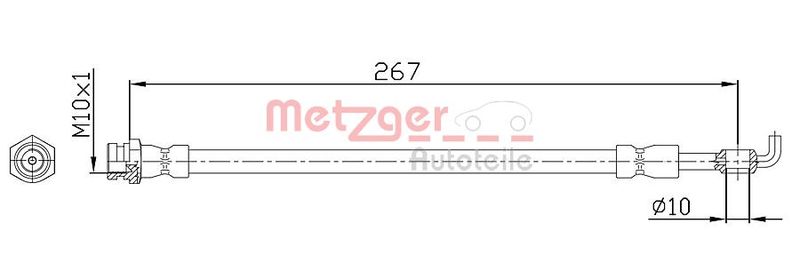 METZGER fékcső 4112230