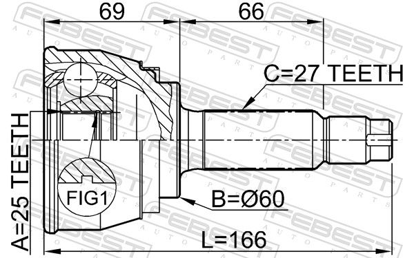 FEBEST 0410-023 Inner Tie Rod