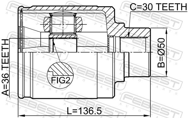 FEBEST 0211-Z50RH Joint Kit, drive shaft