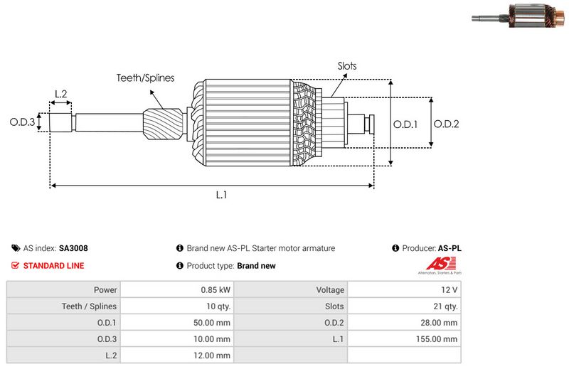Ankur, starter, AS-PL SA3008