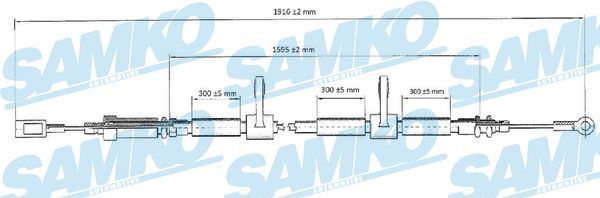 Тросовий привод, стоянкове гальмо, Samko C0985B