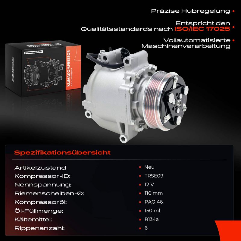 Frankberg 5481FB0050987 Compressor, air conditioning