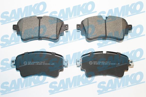 Комплект гальмівних накладок, дискове гальмо, Samko 5SP2039