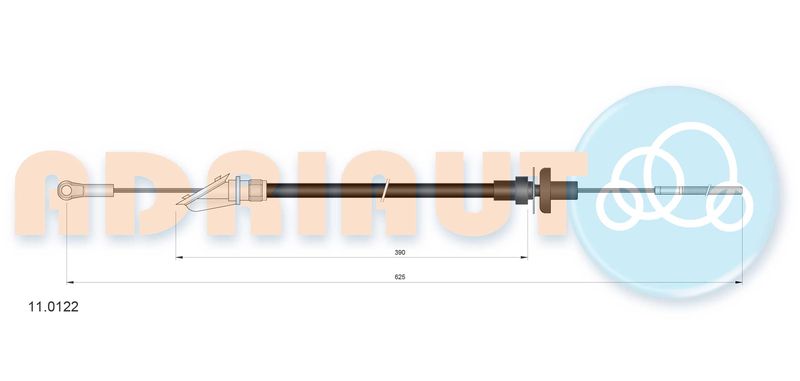 ADRIAUTO 11.0122 - Cable Pull, clutch control