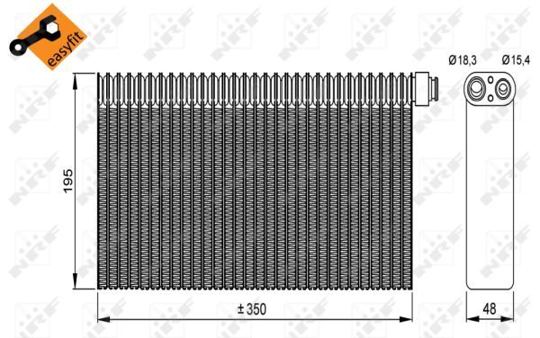 NRF 36148 Evaporator, air conditioning