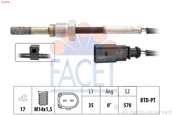 FACET Sensor, uitlaatgastemperatuur 22.0318