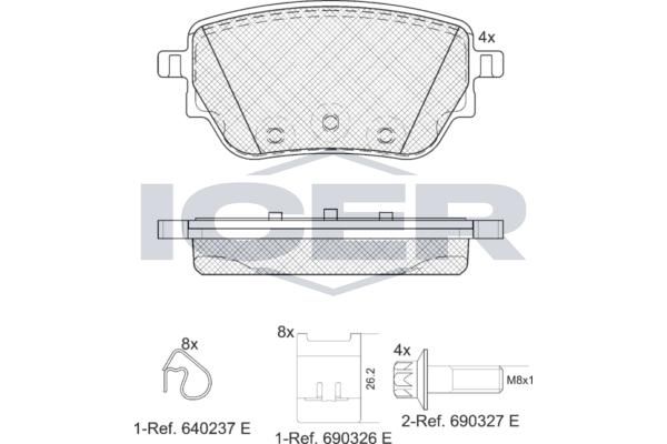 ANDEL 182353 - Brake Pad Set, disc brake