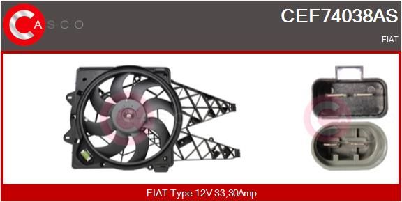 Електродвигун, вентилятор радіатора, Casco CEF74038AS