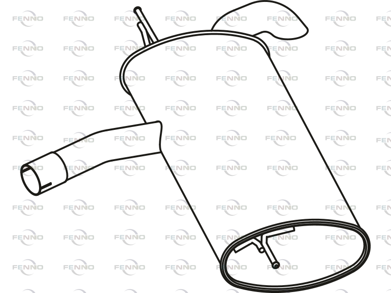 FENNO P23104 Rear Muffler