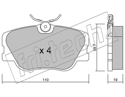 fri.tech. 063.0 Brake Pad Set, disc brake