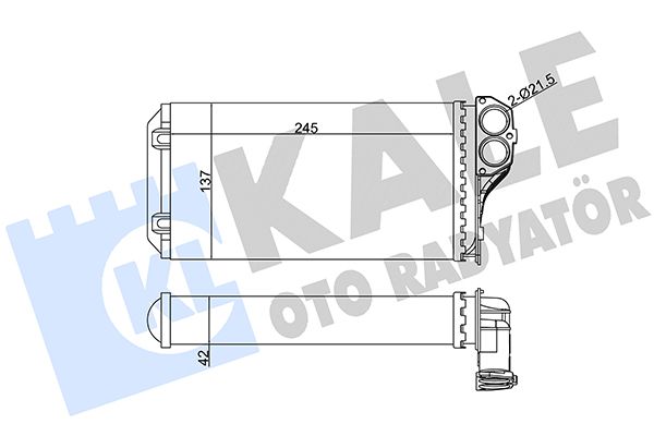 KALE PEUGEOT радиатор отопления 307