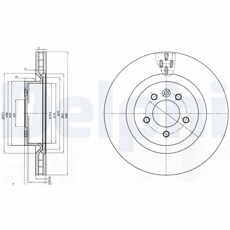 DELPHI féktárcsa BG9007