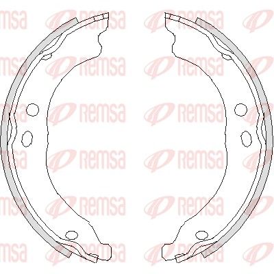 Комплект гальмівних колодок, стоянкове гальмо, Remsa 4750.00