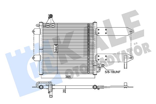 Конденсатор, система кондиціонування повітря, Kale Oto Radyatör 350710