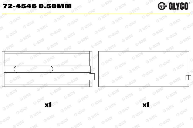 Cuzinet arbore cotit GLYCO 72-4546 0.50mm