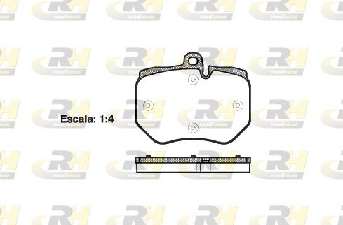 Комплект гальмівних накладок, дискове гальмо, Roadhouse 21400.00