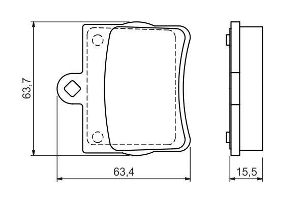 BOSCH гальмівні колодки задній Mercedess W124/202 1,8/2,0/2,2 92-00