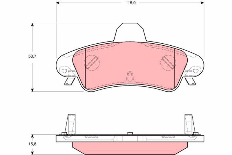 Комплект гальмівних накладок, дискове гальмо, Trw GDB1580