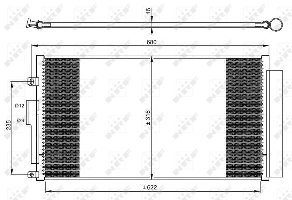 NRF 350071 Condenser, air conditioning