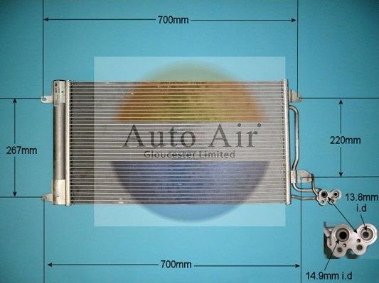 Auto Air Gloucester 16-9007 Condenser, air conditioning