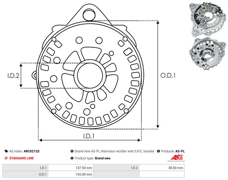 Kaitsekate, generaator, AS-PL ARC0212S