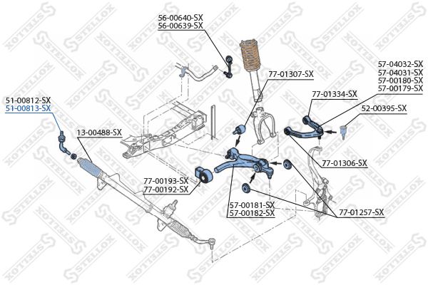 STELLOX 51-00813-SX Tie Rod End