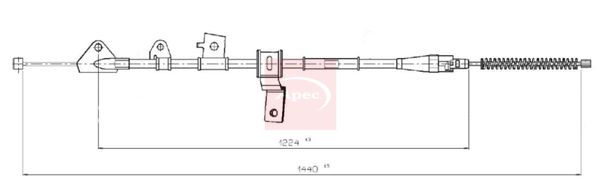 APEC Cable Pull, parking brake CAB1838